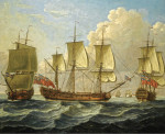 Купить картину морской пейзаж: Ост-индский корабль в трех позициях