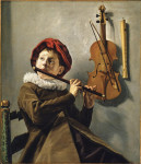 Купить картину бытовой жанр: Мальчик играющий на флейте
