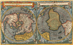 ₴ Древние карты высокого разрешения от 205 грн.: Карта Северного и Южного полушарий