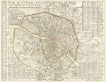 ₴ Древние карты высокого разрешения от 247 грн.: Карта города и окраины Парижа