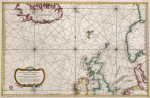 Древние карты мира: Части Северного моря, между Шотландией, Данией, Норвегией и Исландией