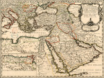 Древние карты в высоком разрешении: осударство Турецкой империи или султана османов в Азии, Африке и Европе