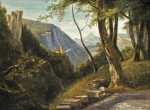 ₴ Репродукция картины пейзаж от 180 грн.: Горный пейзаж центральной Италии