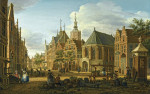 ₴ Картина городской пейзаж художника от 158 грн.: Гаага, вид на Бинненхоф смотря севернее Риддерзаал