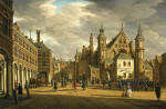 Купить картину городской пейзаж: Гаага, вид на Зеленый рынок около Вестейнде смотря западнее