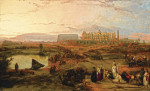 ₴ Репродукция пейзаж от 261 грн.: Руины великого храма в Карнаке, закат солнца