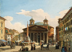 Купить картину городской пейзаж: Вид Пантеона в Риме