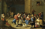 Купить картину бытовой жанр: Интерьер таверны пьющими и танцующими крестьянами