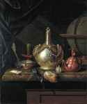 ₴ Купить натюрморт известного художника от 232 грн.: Серебрянный винный кувшин, тюльпан, китайский чайник и глобус