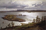 ₴ Картина морской пейзаж художника от 168 грн.: Фиорд Сандвик
