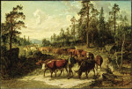 ₴ Репродукция пейзаж от 217 грн.: Перегон крупного рогатого скота в Смоланде