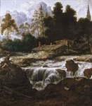 ₴ Картина пейзаж художника от 170 грн: Пейзаж с водопадом