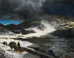 ₴ Купить картину пейзаж художника от 193 грн: Постоялый двор на Большом Санкт-Бернардском перевале в Альпах
