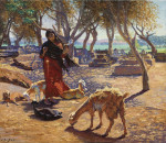 Купить от 119 грн. картину бытовой жанр: Молодая пастушка и козы