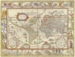 ₴ Старинная географическая карта высокого разрешенияот 202 грн.: Весь новый мир
