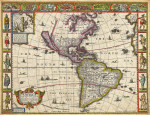 Древние карты в высоком разрешении: Америка с теми известными частями в этом неизвестном мире
