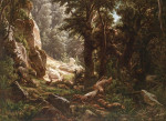 ₴ Репродукция пейзаж от 235 грн: Олени в лесу