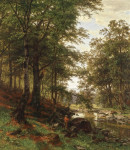 ₴ Купить картину пейзаж художника от 174 грн: Идиллия в буковом лесу