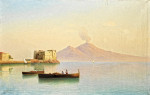 Купить от 93 грн. картину морской пейзаж: Старая гавань с видом Везувия