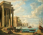 ₴ Картина городской пейзаж художника от 259 грн.: Каприччио средиземноморской гавани