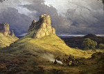 ₴ Картина пейзаж художника от 177 грн.: Пейзаж с охотниками