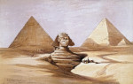 ₴ Репродукция пейзаж от 277 грн.: Великий Сфинкс и Пирамиды Гизы
