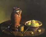 Купить натюрморт художника от 193 грн.: Натюрморт с яблоками в миске