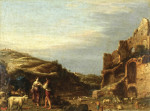 Купить от 103 грн. репродукцию картины: Пейзаж с пастухами у римских руин