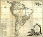 ₴ Старинная географическая карта высокого разрешения от 202 грн.: Южная Америка