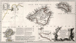 ₴ Купить старинную карту высокого разрешения от 147 грн.: Карта Балеарских островов и Пифюсаса