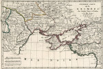 Древние карты в высоком разрешении: Новая карта Крыма и турецкая и русская границы на Черном море