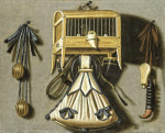 Купить от 116 грн. картину натюрморт: Тромплей с охотничьим снаряжением и птичьей клеткой
