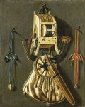 ₴ Репродукция натюрморт от 242 грн.: Тромплей с охотничьим снаряжением и птичьей клеткой