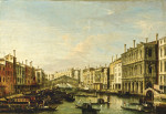 ₴ Репродукция городской пейзаж от 293 грн.: Венеция, вид на Большой канал в направлении Моста Риальто