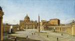 ₴ Картина городской пейзаж художника от 175 грн.: Площадь Св. Петра, Рим