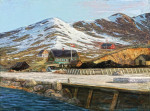₴ Репродукция пейзаж от 309 грн.: На криолитовых шахтах в Ивиттууте, Гренландия