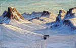 ₴ Репродукция пейзаж от 269 грн.: Гренландский пейзаж с собачьими упряжками