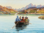 Купить от 108 грн. картину морской пейзаж: Умиак с эскимосами