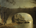Купить картину городской пейзаж от 113 грн.: Сомерсет-хаус и мост Ватерлоо ночью, Лондон