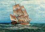 Купить от 108 грн. картину морской пейзаж: Корабль под парусами