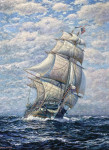 ⚓Репродукция морской пейзаж от 200 грн.: Американский военный корабль "Конституция" в море