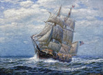 Купить от 108 грн. картину морской пейзаж: Американский китобойный барк