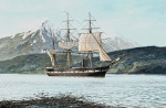 ⚓Репродукция морской пейзаж от 211 грн.: Английский военный корабль "Челленджер" у острова Кергелен в Южном океане