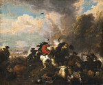 ₴ Картина батального жанра художника от 198 грн.: Сцена кавалерийской битвы