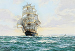 Купить от 102 грн. картину морской пейзаж: Вечерние облака, клипер "Золотое руно" в Роулс