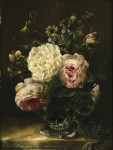 Купить натюрморт художниws от 208 грн.: Цветы в хрустальной вазе