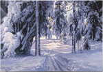 ₴ Купить репродукцию пейзаж от 223 грн.: Зимний лес