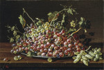 ₴ Репродукція натюрморт від 217 грн.: Натюрморт з білим та червоним виноградом