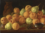 ₴ Репродукция натюрморт от 235 грн.: Персики, груши и виноград