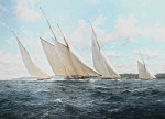 ⚓Репродукція морський пейзаж від 229 грн.: Суперництво яхт "Камбрія", "Кандида" та "Білий верес II"
